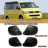 2PCS Car Rear View Side Wing Mirror Replacement For VW Transporter T5 T5.1 2010-2015 T6 2016-2019 Rearview Cover Trim Cap