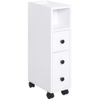 Slimline Bathroom Storage Cabinet - White