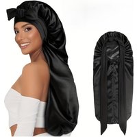 Long Sleep Bonnet for Straight Curly Hair, Extra Large Hair Bonnets for Dreadlock And Braids, Satin Sleeping Caps Night Cap