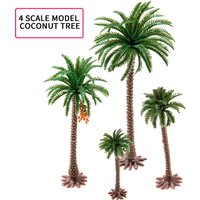4pcs/set Miniature Palm Trees 6/9/12/15cm Green Plant Toys Model DIY Outdoor Scene Kits Architecture Building Layout for Diorama