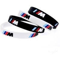 For BMW E46 E36 E34 F10 E90 F30 E60 F30 E53 E30 E92 E87 Keychain Car M Power Silicone Rubber Wristband Flexible Bracelet Bangle