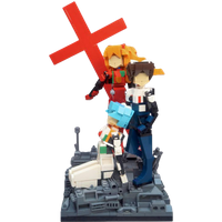 Moc Classic Japan Anime Robot Warrior Building Blocks Model Classic Figure Ayanami Rei Ikari Shinji Bricks Assemble Toys Gifts