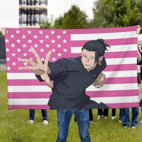 J-Jujutsu Kaisen Custom Flags for Bedrooms Decorative Home Objects Barber Shop Outdoor Decors Garden Flag on the Wall Tapestry