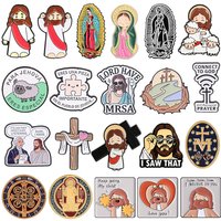 Jesus Catholic Cross Enamel Pins Guadalupe Virgin Mary Religious Christian Jehovah's Witness Brooches Lapel Badge Jewelry Gifts