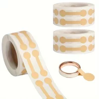 500Pcs/Roll Kraft Paper Jewelry Price Label Stickers DlY Tags Dumbbell Designs for Rings, Necklaces, Earrings & Bracelets
