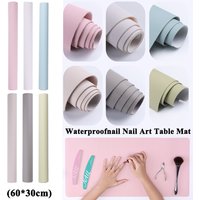 Nail Art Table Mat, 5 color soft Microfiber PU Leather Nail Pad, Foldable Nail Art Rest Pad, Reusable Nail Mat for Table Desk