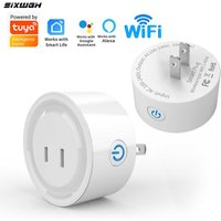 WiFi Tuya Smart socket 2-pin flat plug US Plug outlet switch support Smart Life APP support Alexa google home voice c