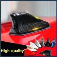 Carbon Fiber Look Car Shark Fin Antenna Cover Base Replacement Radio Signal Aerials Roof Exterior Accessories Decoration