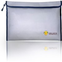 Fireproof Document Bag, Water Resistant File Organiser,File Storage Case with Zipper & Hook&Loop Silicone Coated Glass Fiber