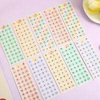 Korean Ins Style Letter Sticker Heart Handbook Material Color English Letter Bear Pattern Label Sticker