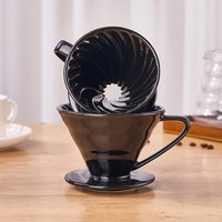Ceramic Pour-Over Coffee Dripper Set – Cone Filter Funnel for Ground Coffee – Outdoor Travel Coffee Maker & Mesh Filter