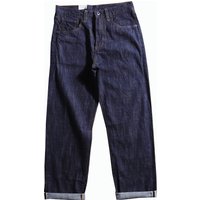 14.5oz Raw Indigo Selvedge Washed Denim Jeans for Men 100% Cotton Heavyweight Loose Straight Pants American Retro Spring