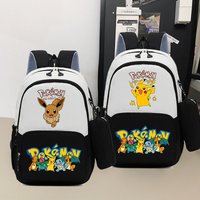 2PCS Backpack Pencil Case for Boy Girl Student Teenager Book Bags Pokemoned Women Rucksack Travel Backpack Mochila Escolar Gift