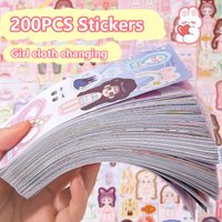100/200 PCS Cute Girl Stickers Kawaii Stationery Stickers For Women Studnets School DIY