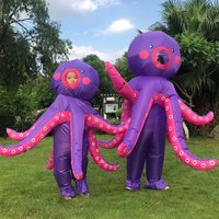 2026 Kids Adult Cosplay Octopus Inflatable Costume For Halloween Party Suit Christmas Blow Up Dress Man Mascot Clothing