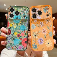 Romantic Garden Pattern Magnetic Phone Case For iPhone 17 ProMax 16 15 14 13 Pro Max For Magsafe Wireless Charge Hard Back Cover