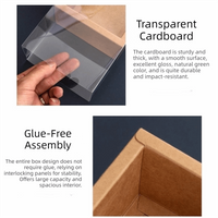 10PCS/SET Clear Window Kraft Gift Box Hardcore Reusable Gift Packaging Box Foldable DIY Packaging Box Jewelry Packaging