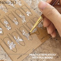 12/8/4 Pcs Nail Art Practice Paper Template Book Manicure Tool UV Gel Polish Guide Drawing Painting Book for Learning Nail Art