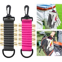 Colorful Golf Hang Gloves Magic Tape Double Sided Golf Tee Holder Clip Outdoor Portable Hanging Golf Tees Golf Accessories