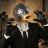 Fish Head Mask Funny Animal Black Carp Mask For Halloween Birthday Party Animal Cosplay Head Cover Prank Prop Fish Latex Masks