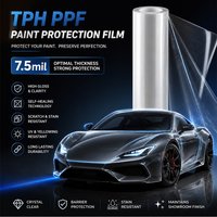 7,5mil TPH Autofolien-PPF-Lackschutzfolie, transparente kratzfeste klare Aufkleber, selbstklebende hydrophobe Autolackschutzfolie, DIY-Fahrzeugkarosserie unsichtbare Autofolie, vergilbungsbeständige