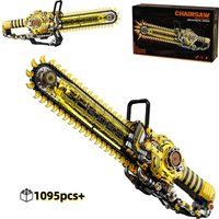 1096PCS Chainsaw Mechanical Building Blocks STEM Model Kit Creative Brick Construction Toy Desktop Decorations for Kids Boys