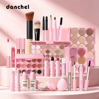 All in One Makeup Kit Lipstick, Blush, Contour Palette, Primer, Foundation Brush Lipgloss Eyebrow Full Makeup Kit Gift for Woman