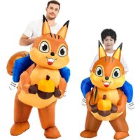 Squirrel inflatable costume, holiday funny animal costume, adult prop costume, Halloween costume