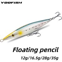 YOOFISH Floating Pencil Lure 90mm/110mm/130mm/150mm Long Casting Topwater Artificial Hard Stickbait Seabass Pike Fishing Lure