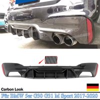 Carbon-Look Heckstoßstangenlippe Diffusor Heckspoiler für BMW 5er G30 G31 M Sport 2017 2018 2019 2020 2021 2022 Autozubehör
