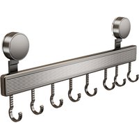 2026 Wall-mounted Kitchen Rack Space Aluminum Wall Multi-function Row Hook Removable Powerful Vacuum Suction Cup Hook Hole-free