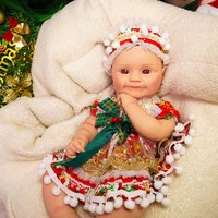 Realistische Hautvenen Gir 18,1 Zoll Vollsilikon-Reborn-Babypuppe Handgefertigte Lebensechte Wasserdichte Puppe als Weihnachtsgeschenk
