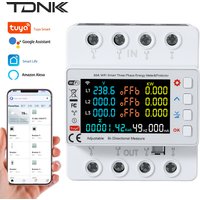 Tuya WiFi Three Phase PV Bidirectional KWH Meter Smart Overvoltage Undervoltage Protector Multifunction Electric Monitor