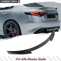 Carbon Fiber Car Rear Trunk Racing Spoiler Wing Trunk Lip For Alfa Romeo Giulia Base Sport 2016-2025 Car Rear Trunk Boot Wing