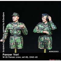 1/35 resin soldier model GK German tank crew (2 people, 2/3 of the body) unassembled and unpainted DIY kit 1083R