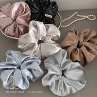 High-quality satin large scrunchie for low ponytails, irregular women's hair tie