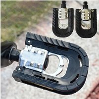 AliExpress 1Pair Mountain Bike Pedals Labor-saving With Safety Reflective Sheet Folding Pedal Bike Cycling Replacement Parts Aluminum Alloy