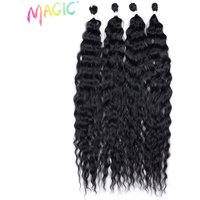 Magic Synthetic Hair Bundles Kinky Curly Ponytail 36 Inch 200g Soft Long Hair Weave Ombre Brown Blonde Natural Hair Extensions