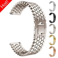 22mm Stainless Steel Strap for Samsung Galaxy 4Classic 46mm Gear S3 Metal Band for Huawei GT2 GT3 Pro Watch Bracelet Link Strap