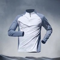 Sports Men's Thin Breathable Autumn/Winter Running Training Long Sleeve Top Outdoor Mountaineering Speed Drying T-shirt Loose Sp