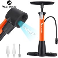 WEST BIKING 120PSI Bike Pump Portable Motorcycle MTB Road Bike Tire Inflator For Schrader/Presta/Dunlop Valve Bike Accessories