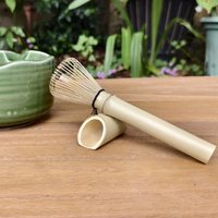 Long Handle Chasen | Traditional Japanese Matcha Whisk with Headrest Cushion, Suitable for Matcha Powder, Lattes, Matcha Prepara