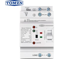 TOMZN Din Rail ATS L N 220V Small Dual Power Automatic Transfer Electrical Selector Switches Uninterrupted 2P 63A TOQ6