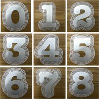 2pcs Big Size 0-9 Numbers Cutting Dies And Plastic Stencils Set For DIY Scrapbooking Album Card Making Decoration Paper Craft