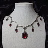 Vampire Cameo Choker, Gothic jewelry, Victoria, Retro, Butterfly, Blood Drop, Pagan, Witchcraft, Alternative, Necklace For Women