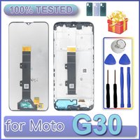 6.5'' LCD for Motorola Moto G30 2021 XT2129 LCD Display Touch Screen Assembly Replacement for Moto G30 2021 XT2129-1 With Frame