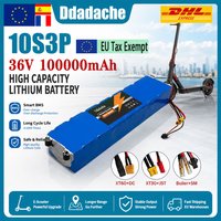 Lagerbestand in Polen: 36V 10S3P 100000mAh Lithium-Ionen-Akku 18650, wiederaufladbarer Akku für M365 E-Scooter mit BMS-Schutz.