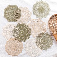 10 pcs Large size Hollow lace material paper DIY Scrapbooking Diary Album Creativity handmade Junk Journal Supplies