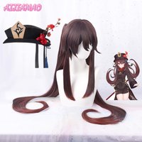 Impact Hutao Cosplay Wig Anime Game Hu Tao Chinese Style Costume Props Halloween Hat Accessories Mascot Christmas Gift