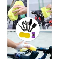 AliExpress NONE 8pcs Bicycle Bike Cleaning Tools Set Bike Clean Brush Kit Bike Cleaning Kit for Mountain Road City BMX and Folding Bike